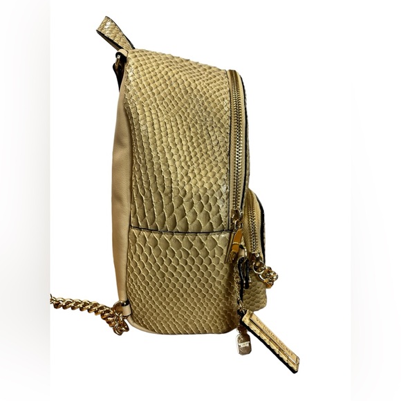 Victoria’s Secret Snakeskin Gold Backpack. Adjustable straps - Picture 6 of 15